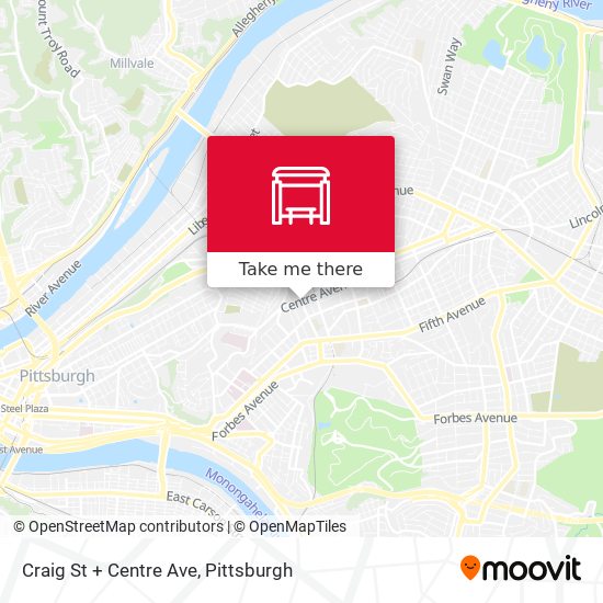 Mapa de Craig St + Centre Ave