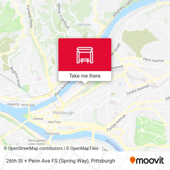 Mapa de 26th St + Penn Ave FS (Spring Way)