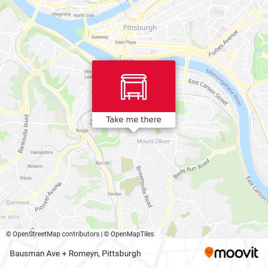 Bausman Ave + Romeyn map