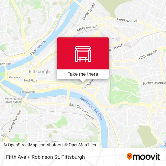 Mapa de Fifth Ave + Robinson St