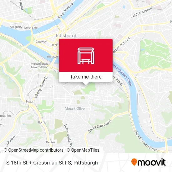 S 18th St + Crossman St FS map