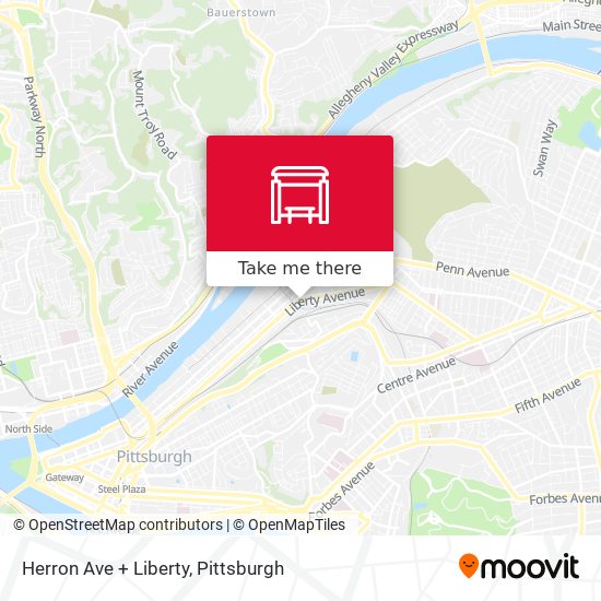 Herron Ave + Liberty map