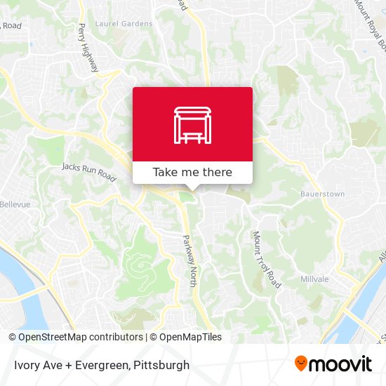Mapa de Ivory Ave + Evergreen