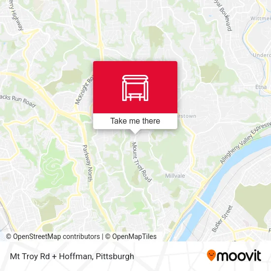 Mapa de Mt Troy Rd + Hoffman