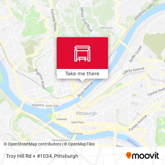 Mapa de Troy Hill Rd + #1034