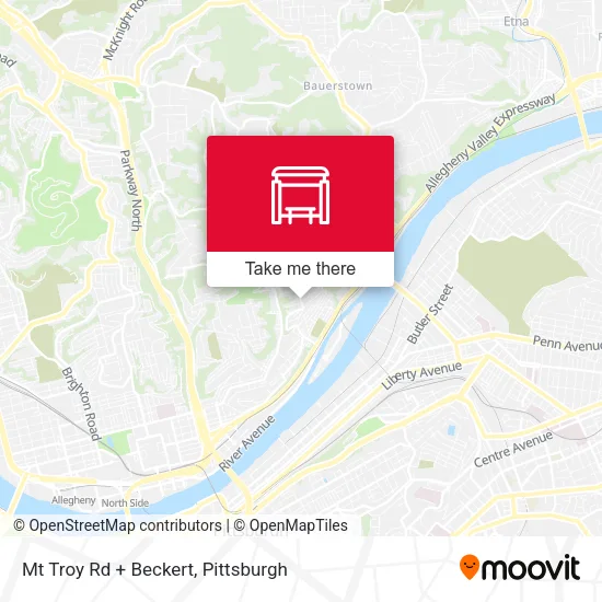 Mapa de Mt Troy Rd + Beckert