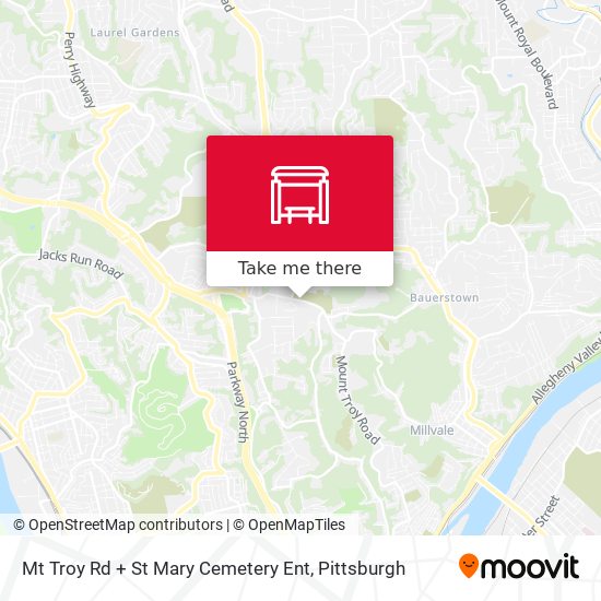 Mapa de Mt Troy Rd + St Mary Cemetery Ent