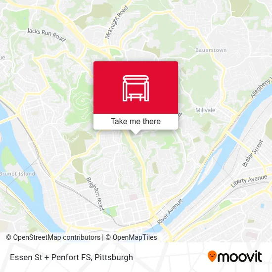 Essen St + Penfort FS map