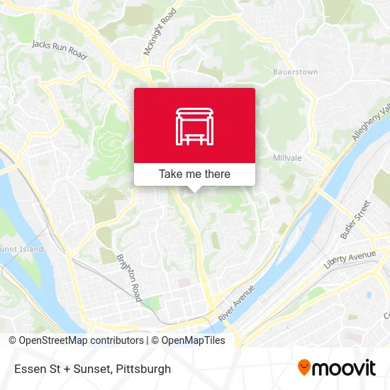 Essen St + Sunset map