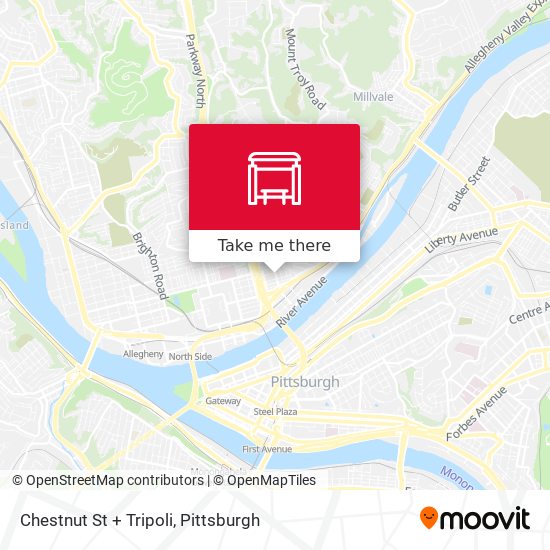 Chestnut St + Tripoli map