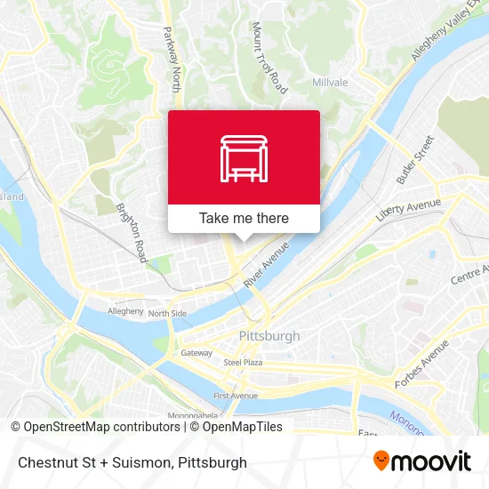 Mapa de Chestnut St + Suismon