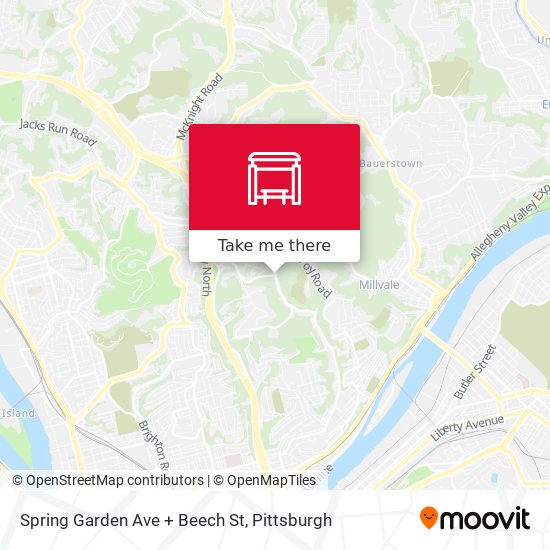 Spring Garden Ave + Beech St map