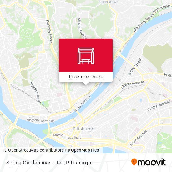 Mapa de Spring Garden Ave + Tell