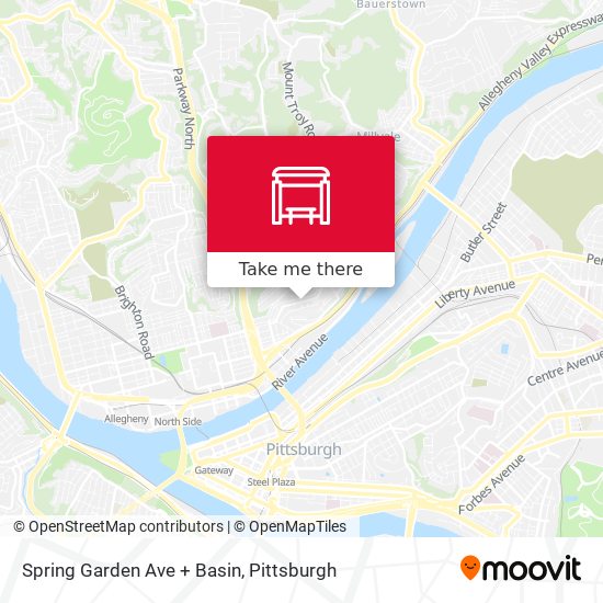 Spring Garden Ave + Basin map