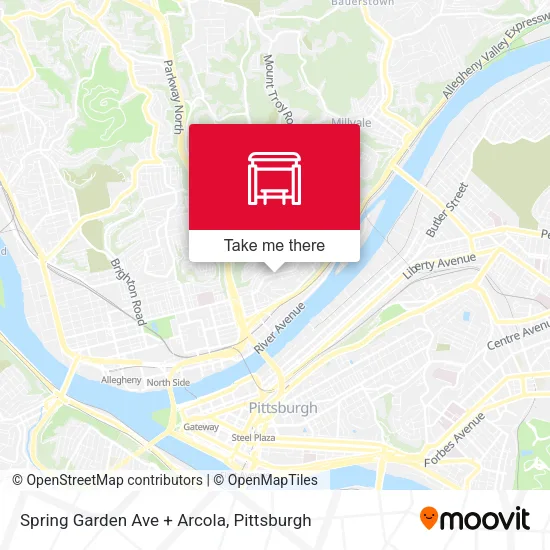 Mapa de Spring Garden Ave + Arcola