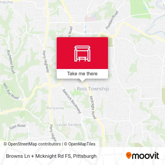Mapa de Browns Ln + Mcknight Rd FS