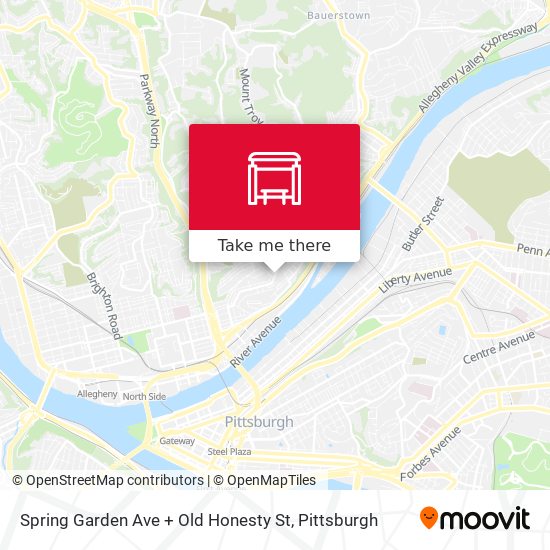 Spring Garden Ave + Old Honesty St map