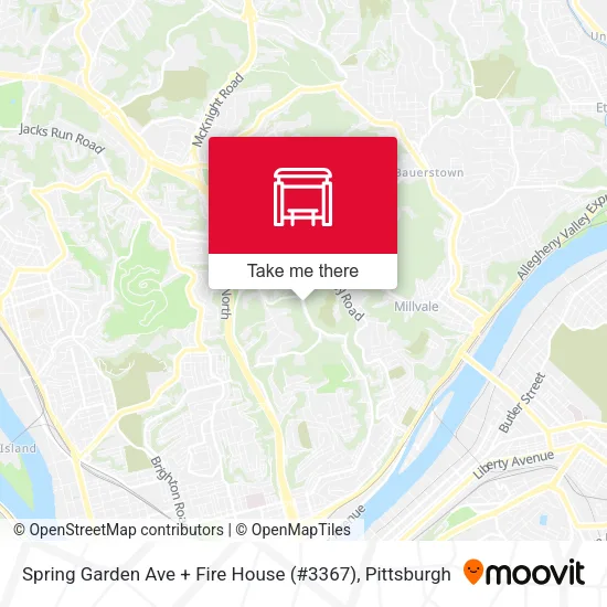 Mapa de Spring Garden Ave + Fire House (#3367)