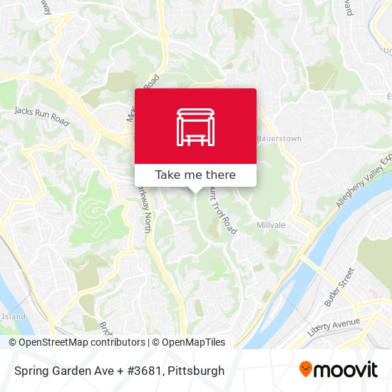 Spring Garden Ave + #3681 map