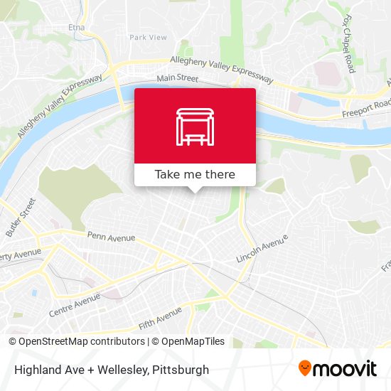 Mapa de Highland Ave + Wellesley