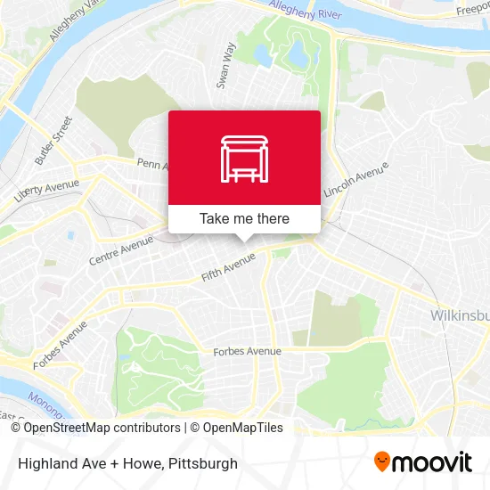 Mapa de Highland Ave + Howe