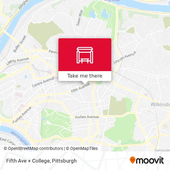 Mapa de Fifth Ave + College
