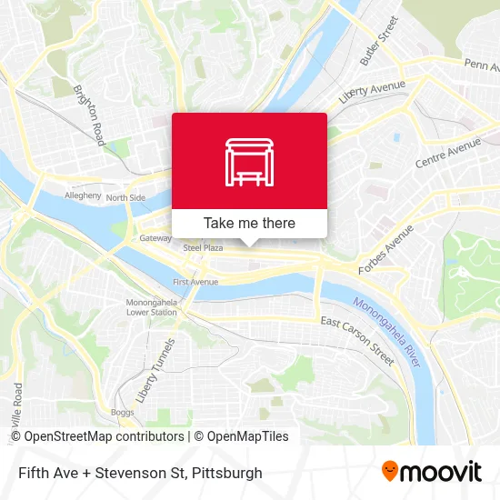 Fifth Ave + Stevenson St map