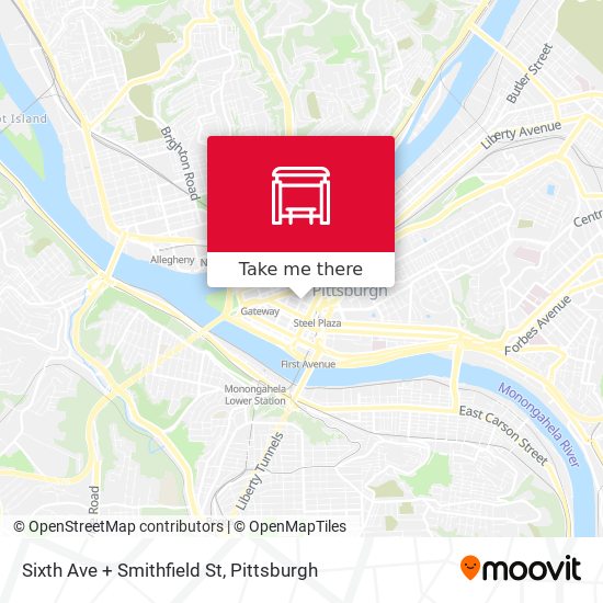 Mapa de Sixth Ave + Smithfield St