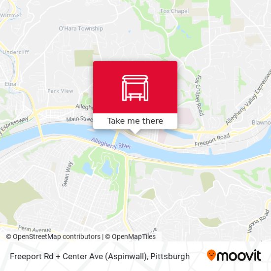 Freeport Rd + Center Ave (Aspinwall) map