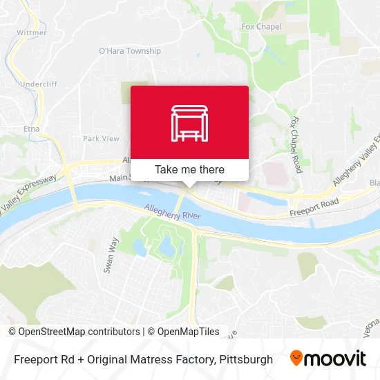 Freeport Rd + Original Matress Factory map