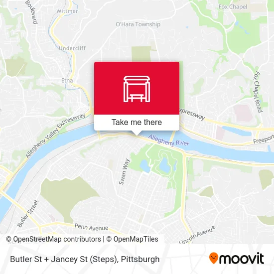 Butler St + Jancey St (Steps) map