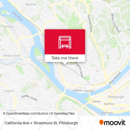 California Ave + Stranmore St map