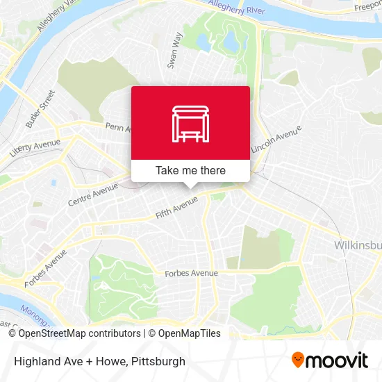 Mapa de Highland Ave + Howe