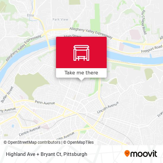 Highland Ave + Bryant Ct map