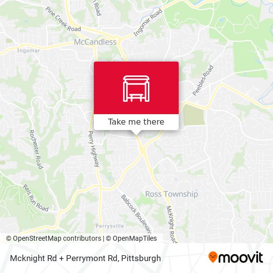 Mcknight Rd + Perrymont Rd map