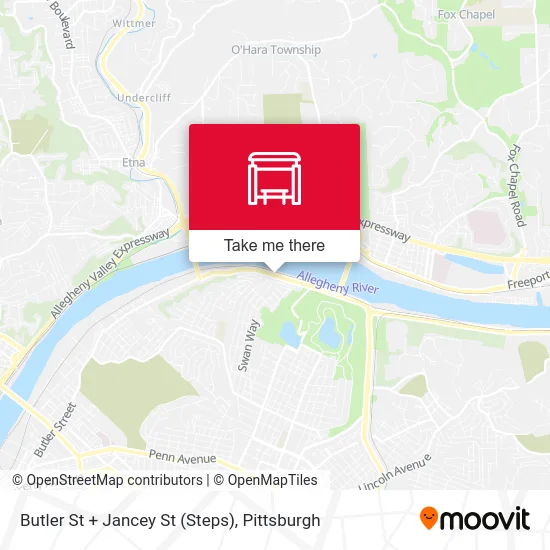 Butler St + Jancey St (Steps) map