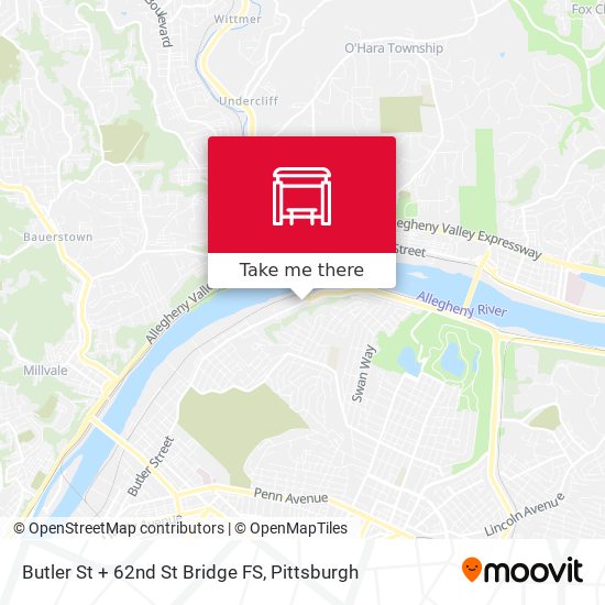 Mapa de Butler St + 62nd St Bridge FS