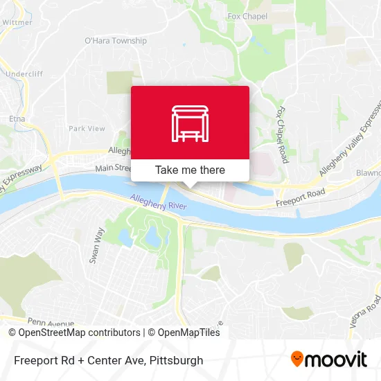 Freeport Rd + Center Ave map