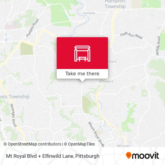 Mt Royal Blvd + Elfinwild Lane map