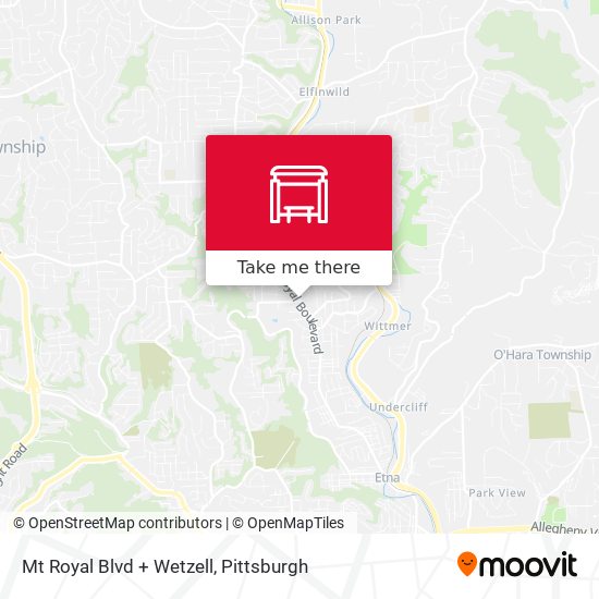 Mt Royal Blvd + Wetzell map