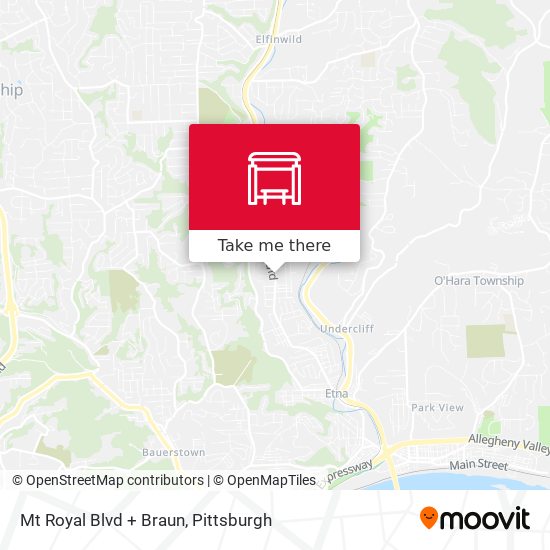 Mapa de Mt Royal Blvd + Braun