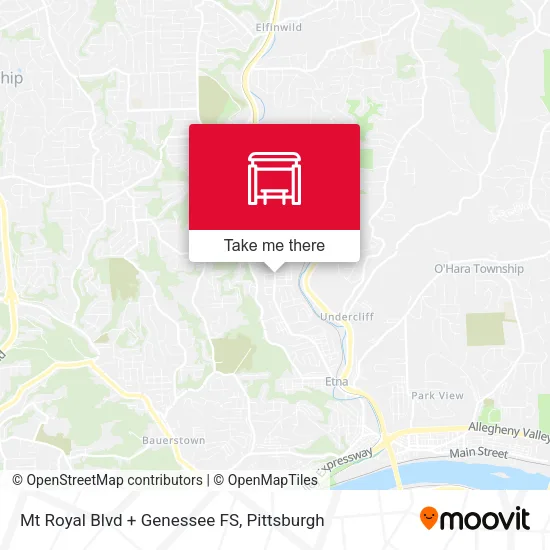 Mt Royal Blvd + Genessee FS map