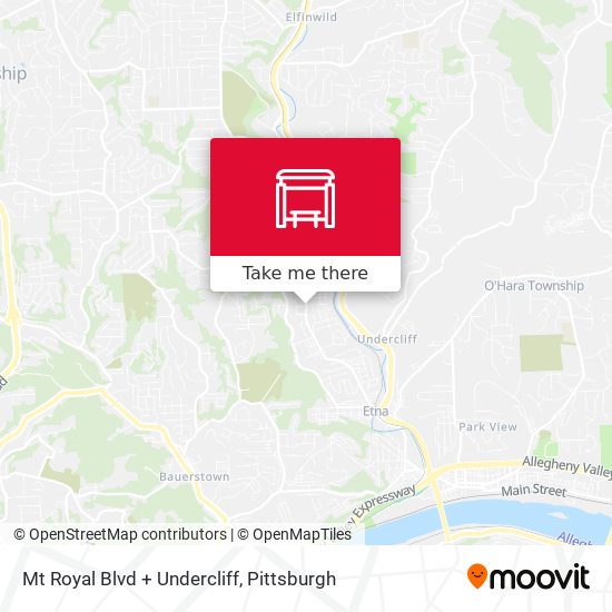 Mt Royal Blvd + Undercliff map
