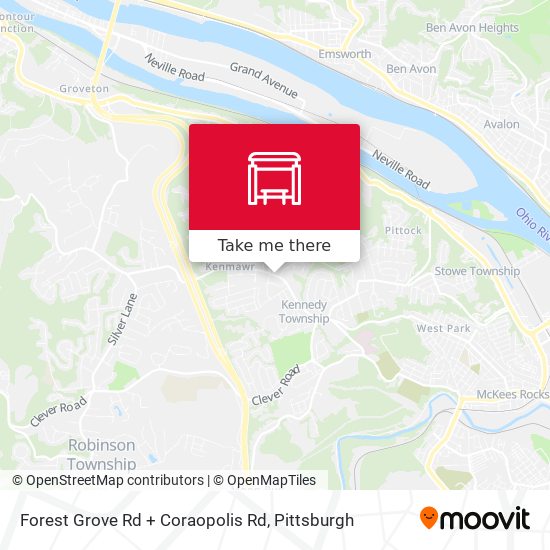 Forest Grove Rd + Coraopolis Rd map