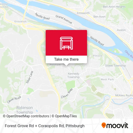 Forest Grove Rd + Coraopolis Rd map