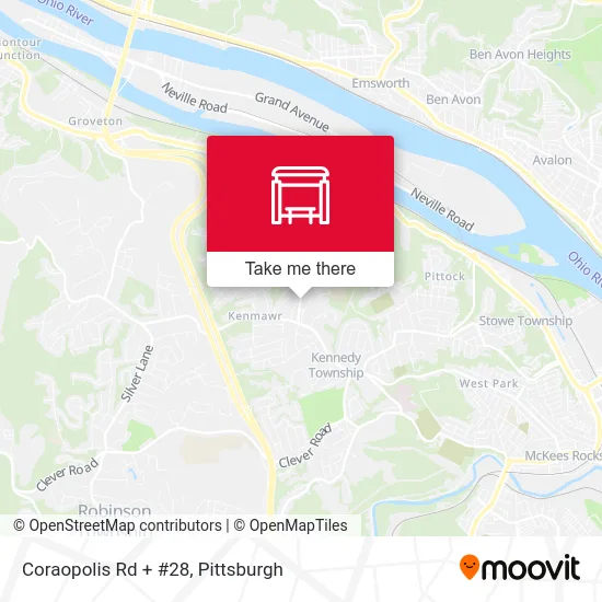 Coraopolis Rd + #28 map