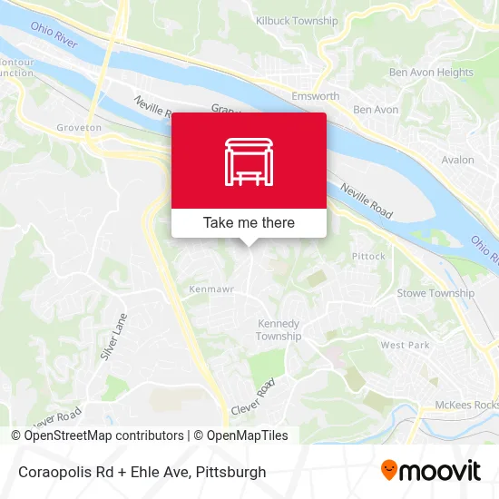Coraopolis Rd + Ehle Ave map