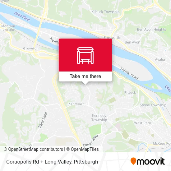 Coraopolis Rd + Long Valley map