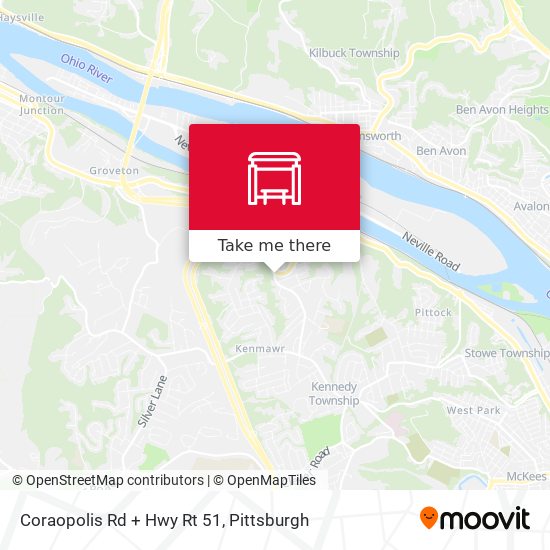 Coraopolis Rd + Hwy Rt 51 map