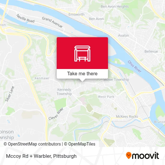 Mccoy Rd + Warbler map